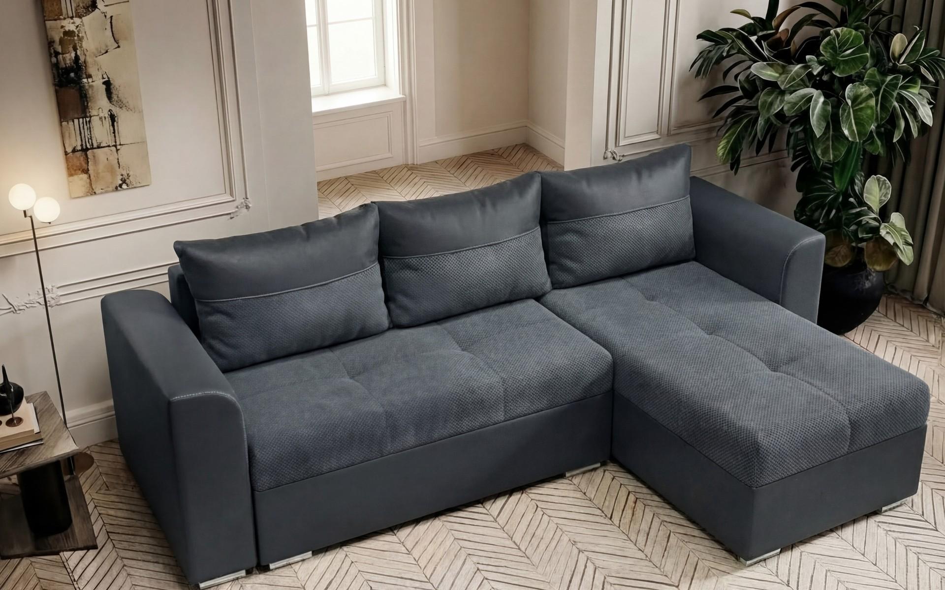 Coltar extensibil Jovani, gri + negru  2